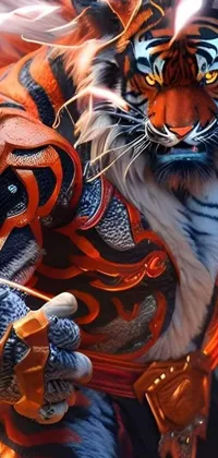 Light Orange Siberian Tiger Live Wallpaper