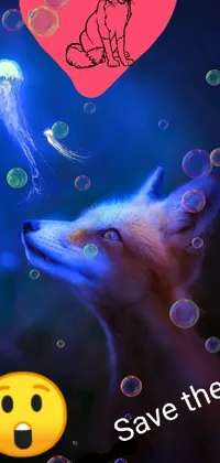 Get captivated by the surreal beauty of a fox live wallpaper on your phone