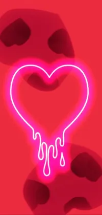 Get ready to add some edge to your phone with this neon heart live wallpaper