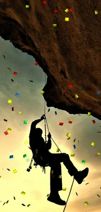Light People In Nature Climbing Live Wallpaper