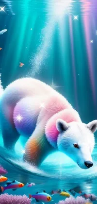 Light Polar Bear Organism Live Wallpaper