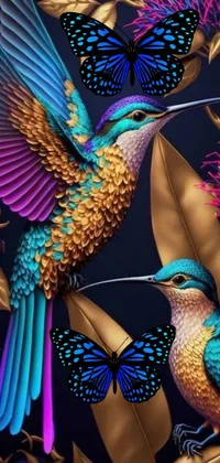 Light Purple Bird Live Wallpaper