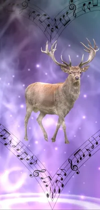 Light Purple Deer Live Wallpaper