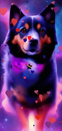 Light Purple Dog Live Wallpaper