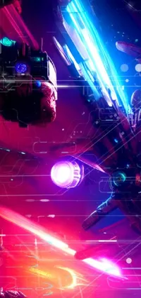 Download Illuminated Lights Cyberpunk Iphone Wallpaper