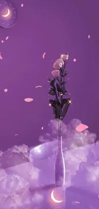 Light Purple Flower Live Wallpaper