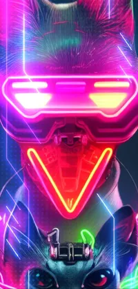 A visually stunning cyberpunk live wallpaper showcasing anthropomorphic animals in neon cybernetic attire and a futuristic city backdrop