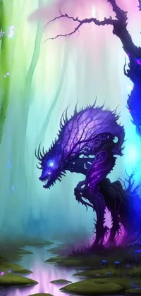 Light Purple Mythical Creature Live Wallpaper