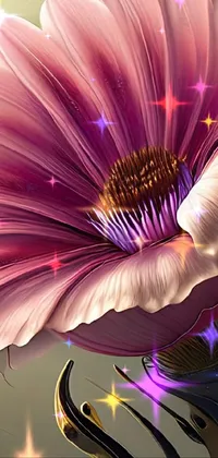 Add a touch of natural beauty to your phone with this stunning close-up flower live wallpaper