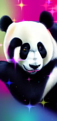 Looking for a beautiful, high-resolution wallpaper for your phone? Look no further than this stunning image of a panda bear