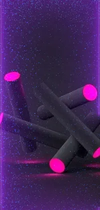 Get mesmerized with this lively phone wallpaper featuring pink candles on a black surface emitting warm light and beautiful shadows