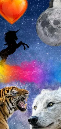 Light Siberian Tiger World Live Wallpaper