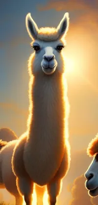 Light Sky Llama Live Wallpaper