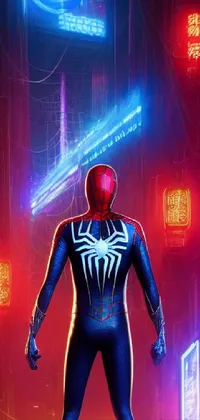 Transform your phone into an electrifying experience with this Spider-Man live wallpaper