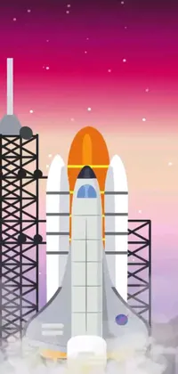 Light Space Shuttle Rocket Live Wallpaper