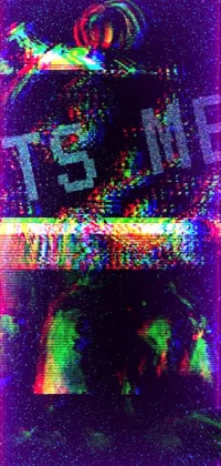 This phone live wallpaper boasts a futuristic aesthetic with a neon sign reading "The End," a hologram, tumblr images, and glitchart