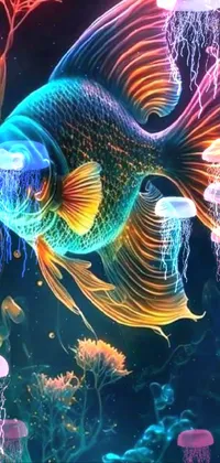 Light Underwater Organism Live Wallpaper
