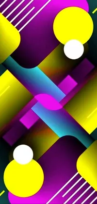 Looking for a stylish live wallpaper for your phone? Check out this stunning digital art design featuring a colorful pattern! The geometric abstract art combines purple and yellow lighting in a way that's truly eye-catching