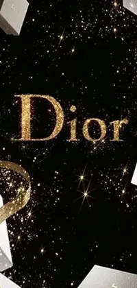 Get ready for a visually stunning phone wallpaper with our dynamic box design! This live wallpaper features a mesmerizing dior theme with a rich black and gold color scheme that complements any device