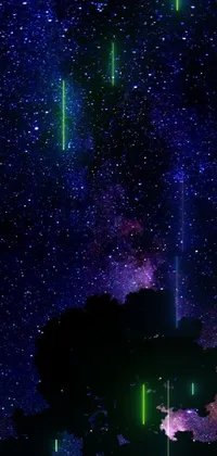 This stunning night sky phone live wallpaper brings the beauty of the stars to your phone screen