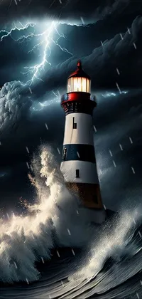 Lighthouse Window Lightning Live Wallpaper