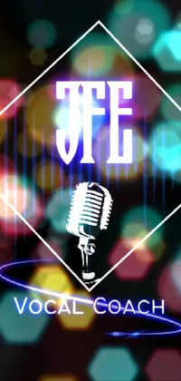 This stunning live wallpaper features a microphone with the words "Vocal Coach" to indicate the user's passion for singing or performing
