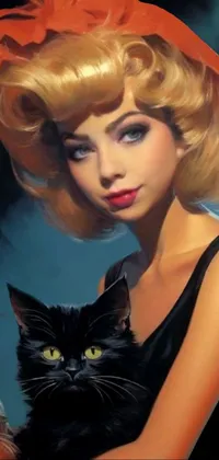 Lip Cat Eyebrow Live Wallpaper