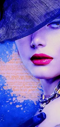 Lip Eyebrow Blue Live Wallpaper