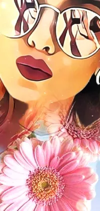 Lip Eyebrow Flower Live Wallpaper