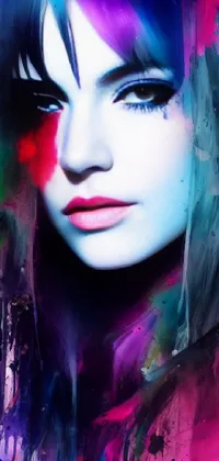 Lip Eyebrow Purple Live Wallpaper