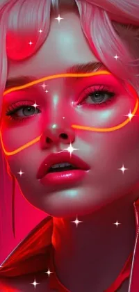Lip Eyelash Pink Live Wallpaper