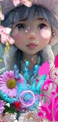 Lip Flower Eyelash Live Wallpaper