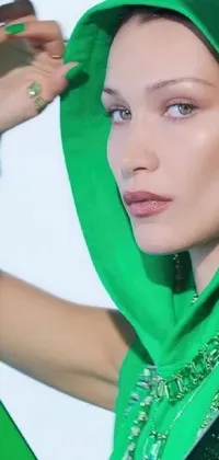 Lip Green Eyelash Live Wallpaper