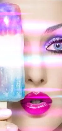 Lip Lipstick Eye Liner Live Wallpaper