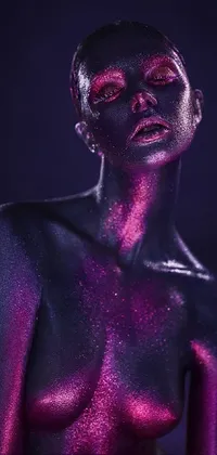 Lip Purple Flash Photography Live Wallpaper