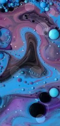 Liquid Art Paint Blue Live Wallpaper