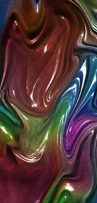 Liquid Art Paint Purple Live Wallpaper