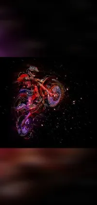 Transform your phone into a high-octane masterpiece with this vibrant motocross live wallpaper