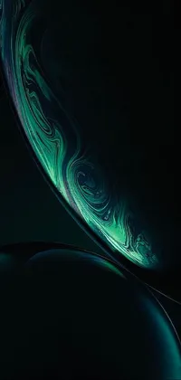 This live phone wallpaper showcases the back of an iPhone XR in an eye-catching digital art composition