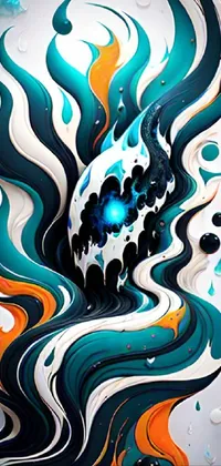 Liquid Azure Art Paint Live Wallpaper
