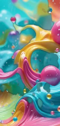 Liquid Azure Art Paint Live Wallpaper