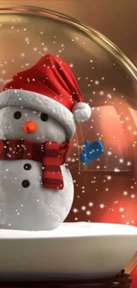 Liquid Christmas Snowman Live Wallpaper