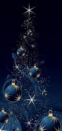 Liquid Electricity Christmas Ornament Live Wallpaper