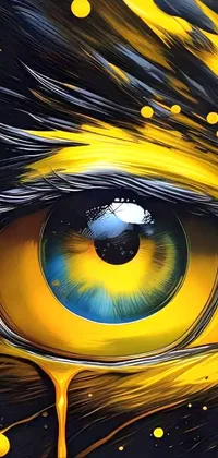 Liquid Eyelash Yellow Live Wallpaper