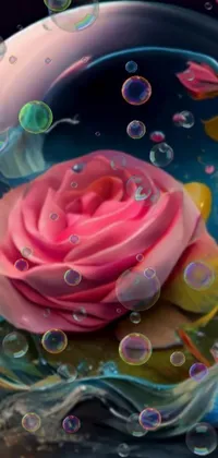 Liquid Flower Cake Decorating Live Wallpaper