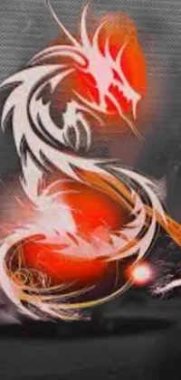 Looking for a powerful and stunning live wallpaper for your phone? Look no further than this red and white dragon design! With an airbrushed painting style and fiery particles that bring the dragon to life, you'll love watching it sway and move as you use your phone throughout the day