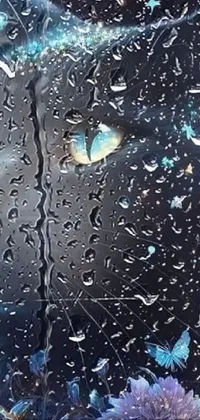 Get ready to elevate your phone's display with this stunning live wallpaper! The intricate detailing and hyperrealistic texture of this painting features a close-up view of water droplets on a window, and is sure to captivate your senses