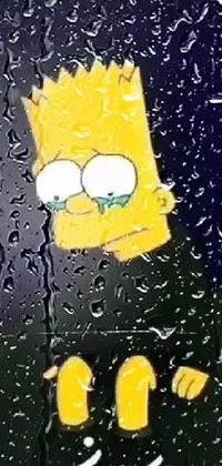 Download Sad Bart Simpsons Galaxy Night Time Wallpaper