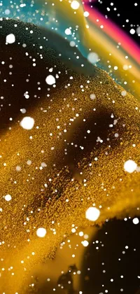 Gold Glitter on Brown Live Wallpaper - free download