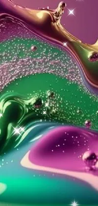 Liquid Green Purple Live Wallpaper
